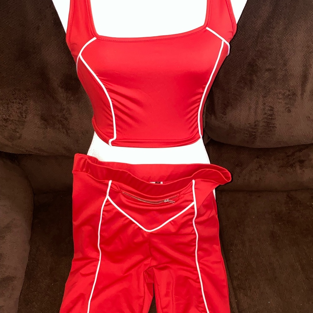 Women biker short set